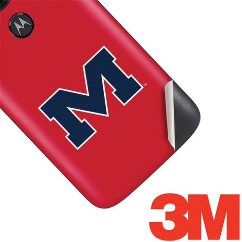 University of Mississippi Ole Miss Logo Red Moto E5 Play Skin